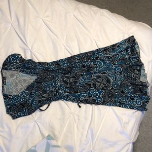 Apt 9 S small wrap dress teal black